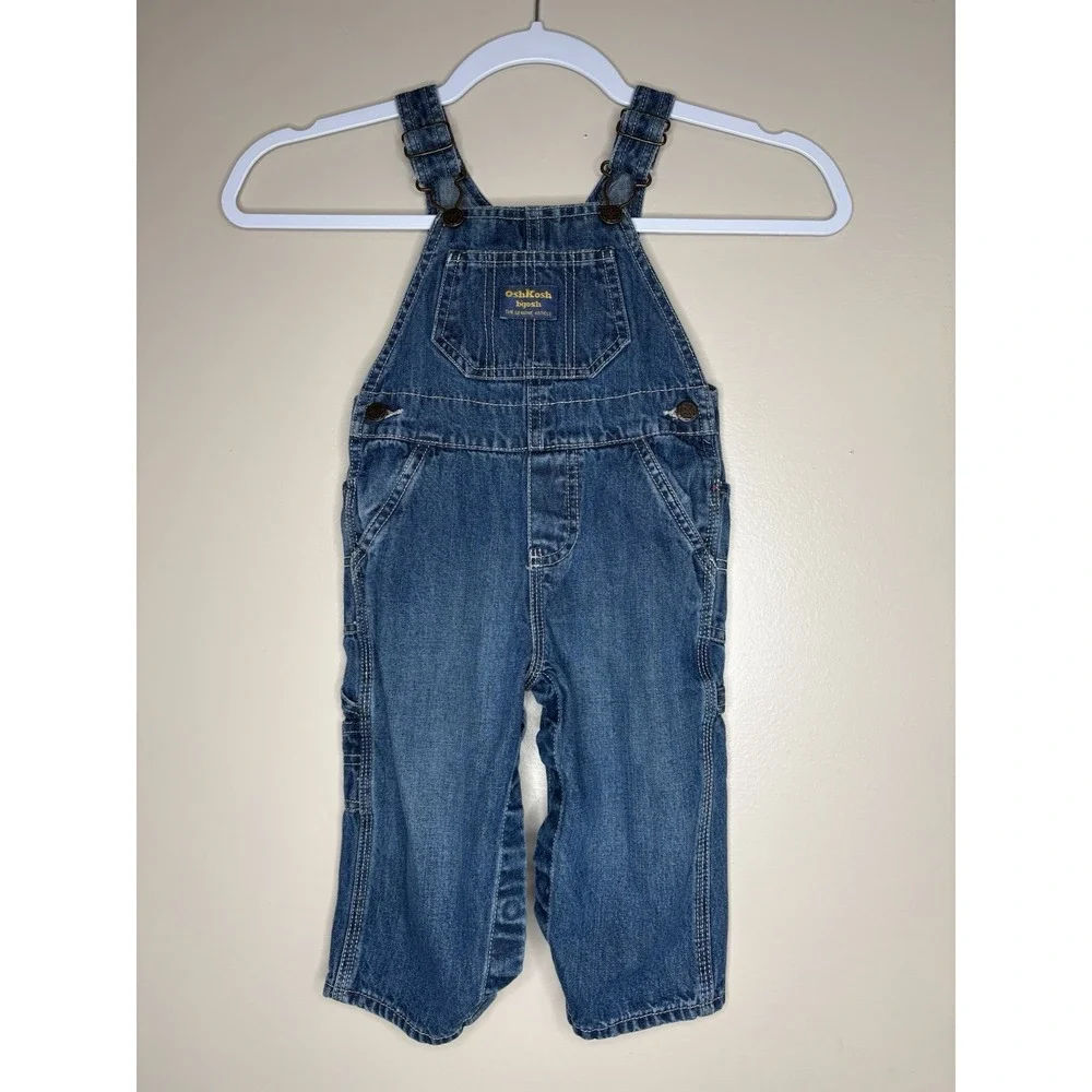 12 Months Oshkosh‎ B'Gosh Vestbak Denim Overalls Vintage